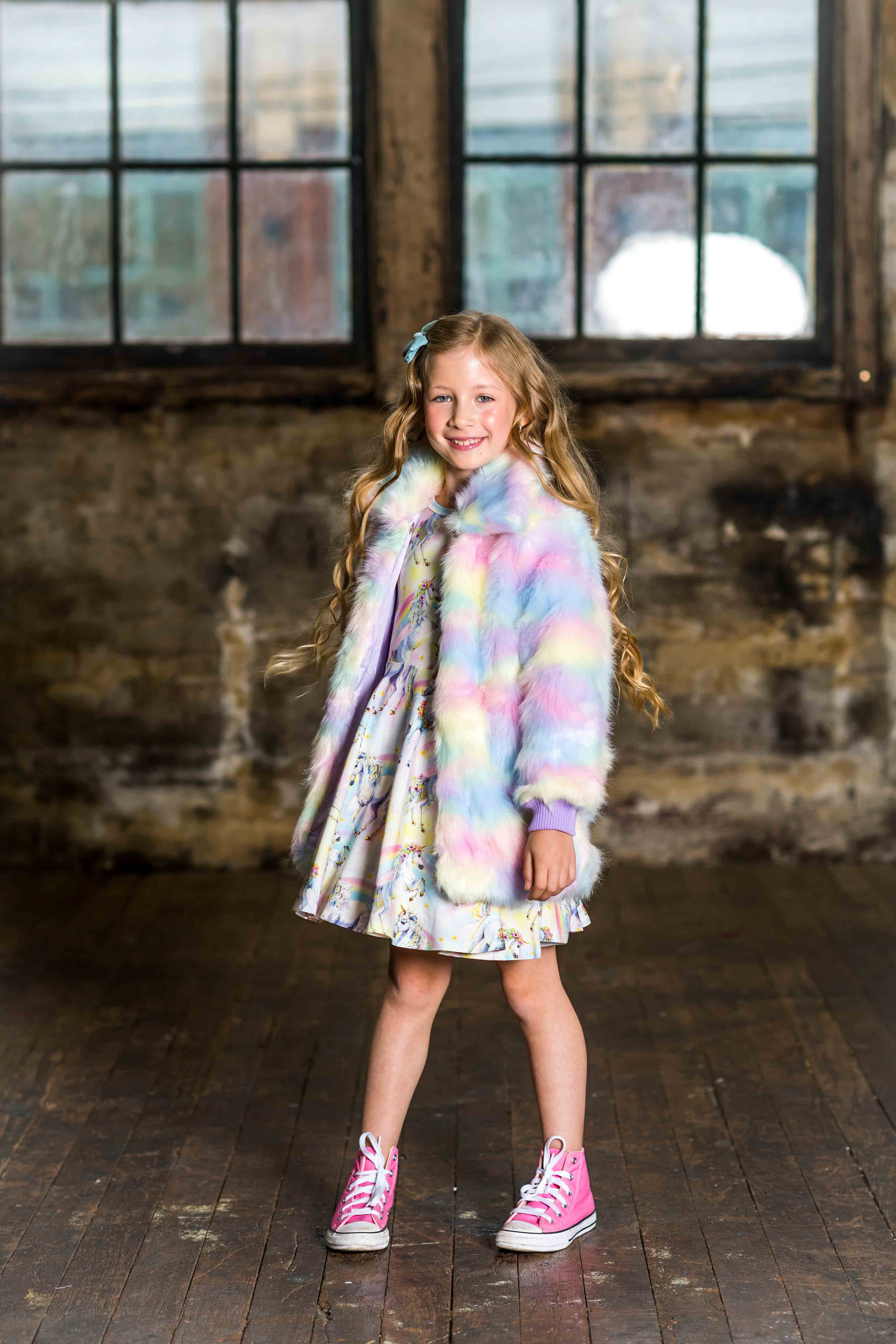 Rock Your Baby Unicorn Faux Fur Jacket With Lining - Image 2