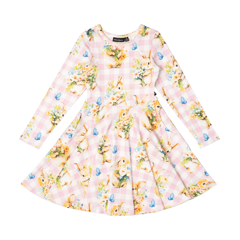 Waisted Dress - Bunny Bouquet
