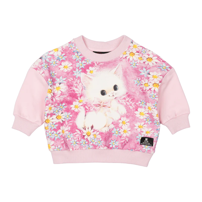 Rock Your Baby White Kitten Baby Sweatshirt