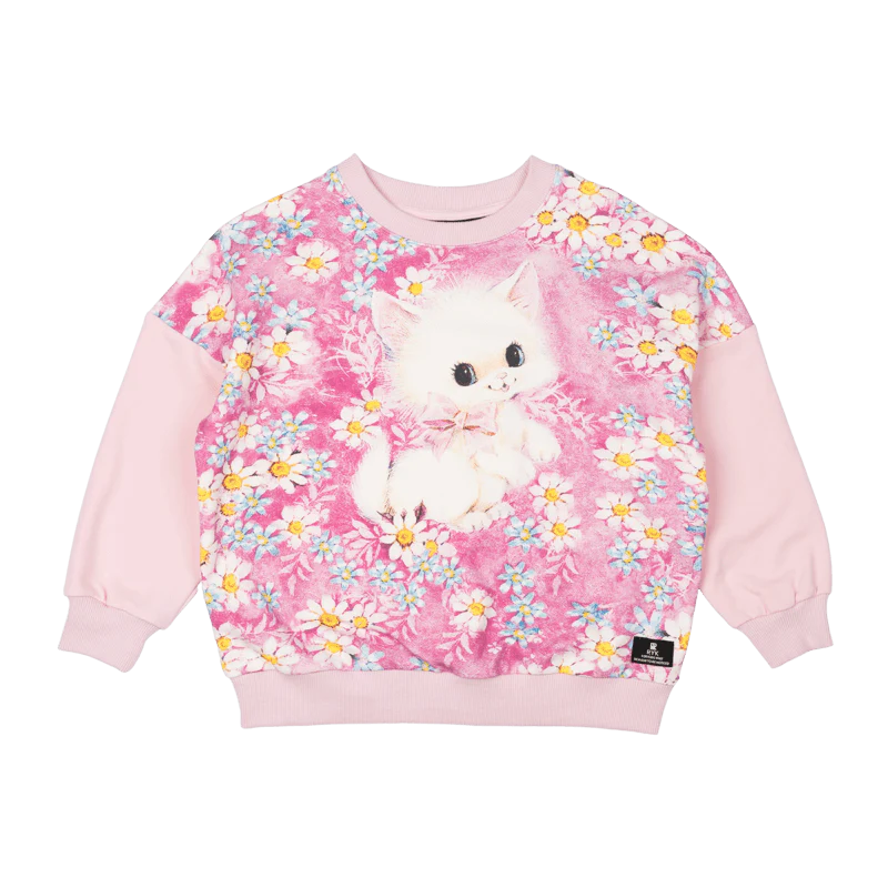 Rock Your Baby White Kitten Sweatshirt