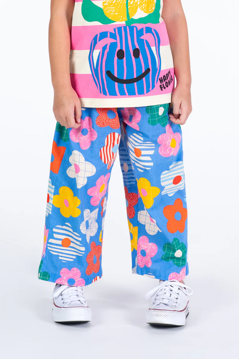 Wide Leg Pants - Happy Flowers - Image 3