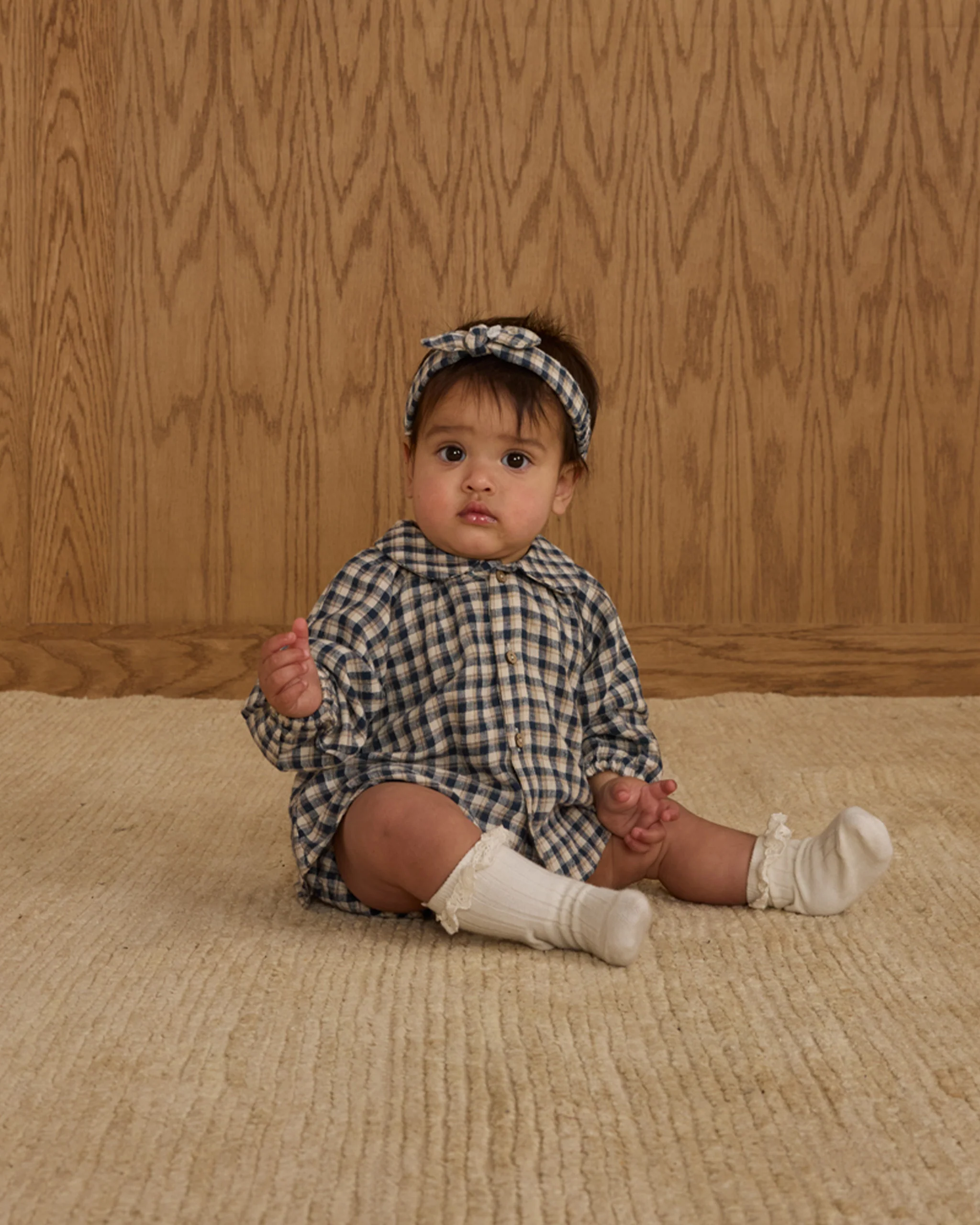 Camille Dress - Navy Check - Image 2
