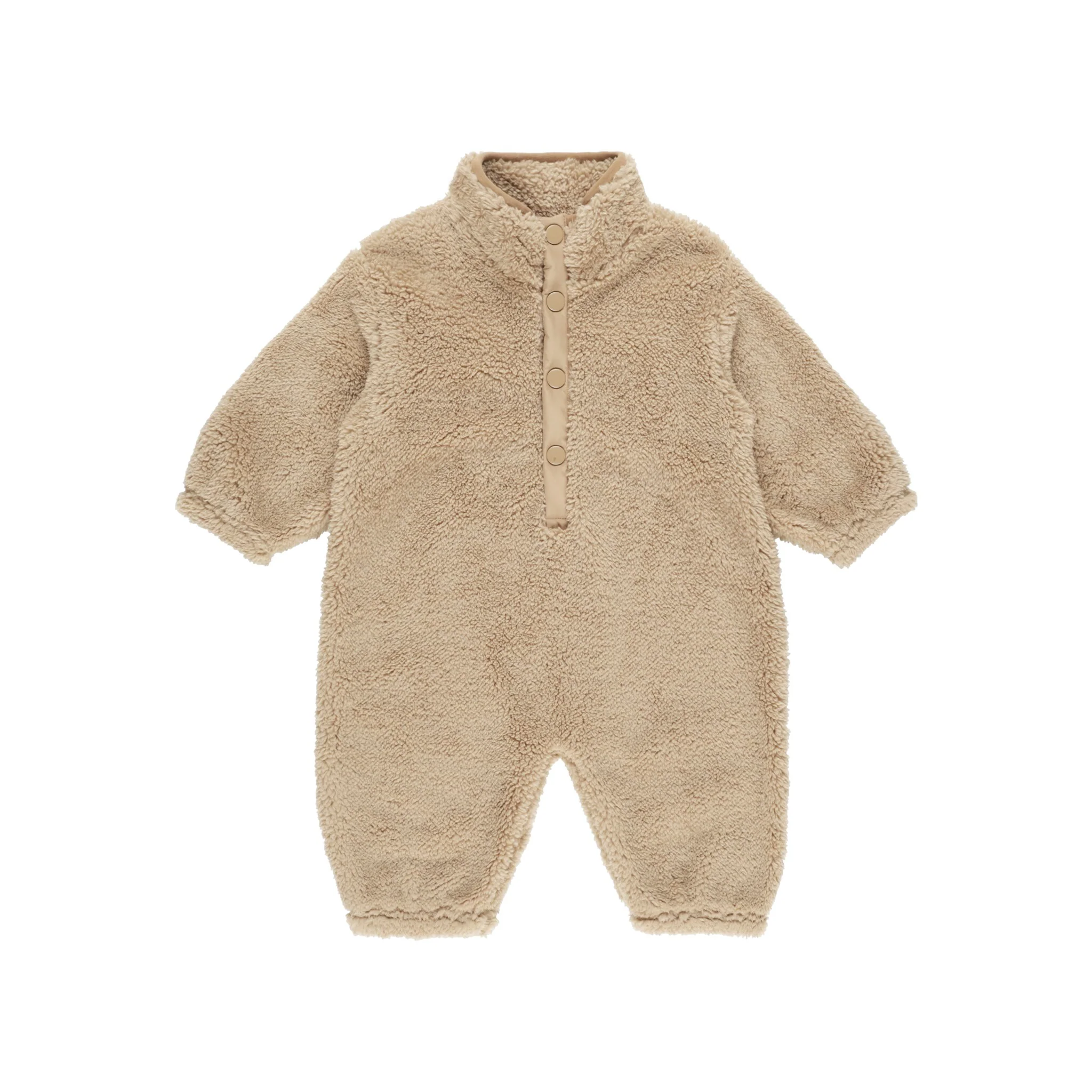 Fuzzy Winter Jumpsuit - Gold