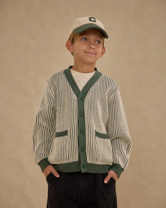 Haywood Cardigan - Green Stripe - Image 2