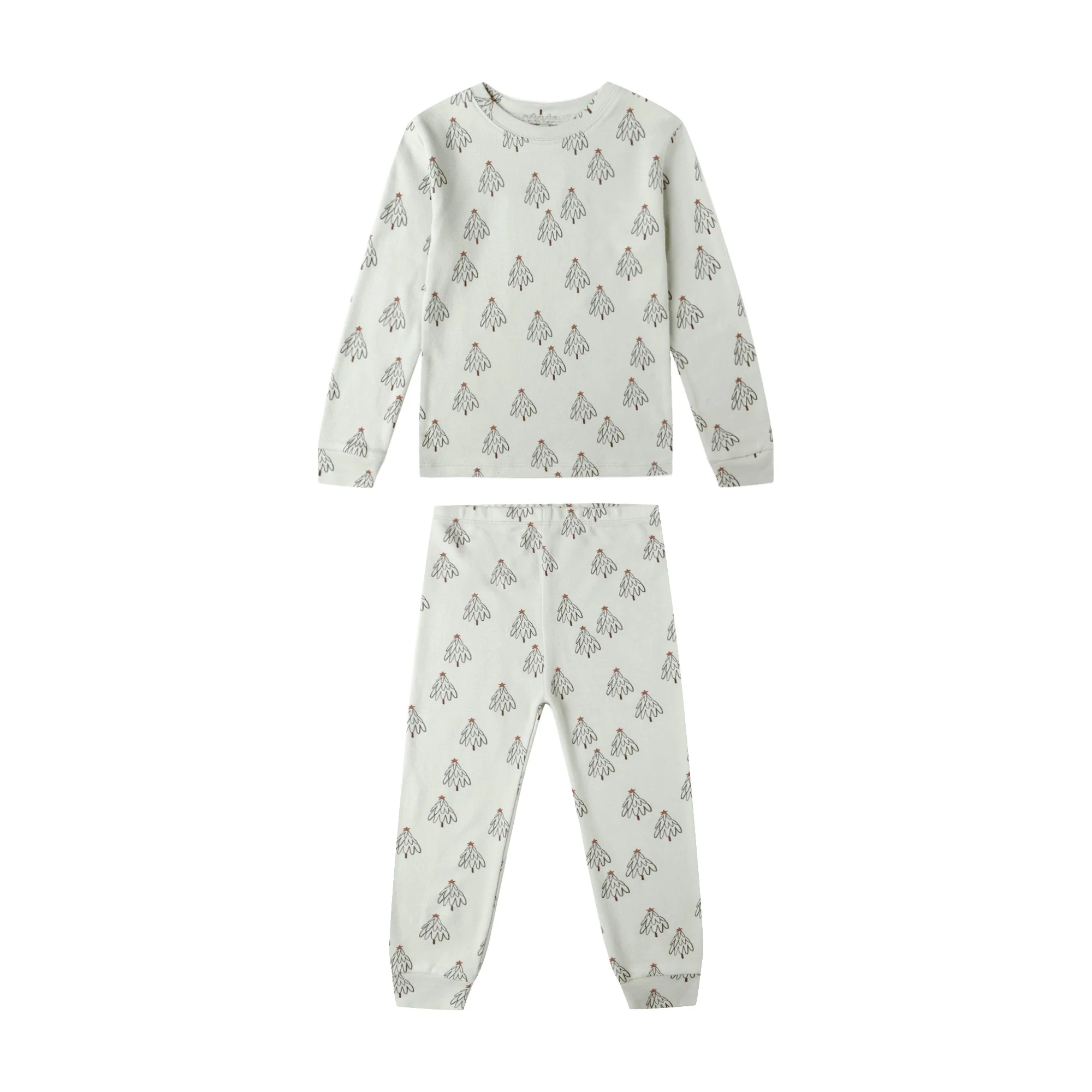 Organic Long Sleeve Pyjama Set - Trees