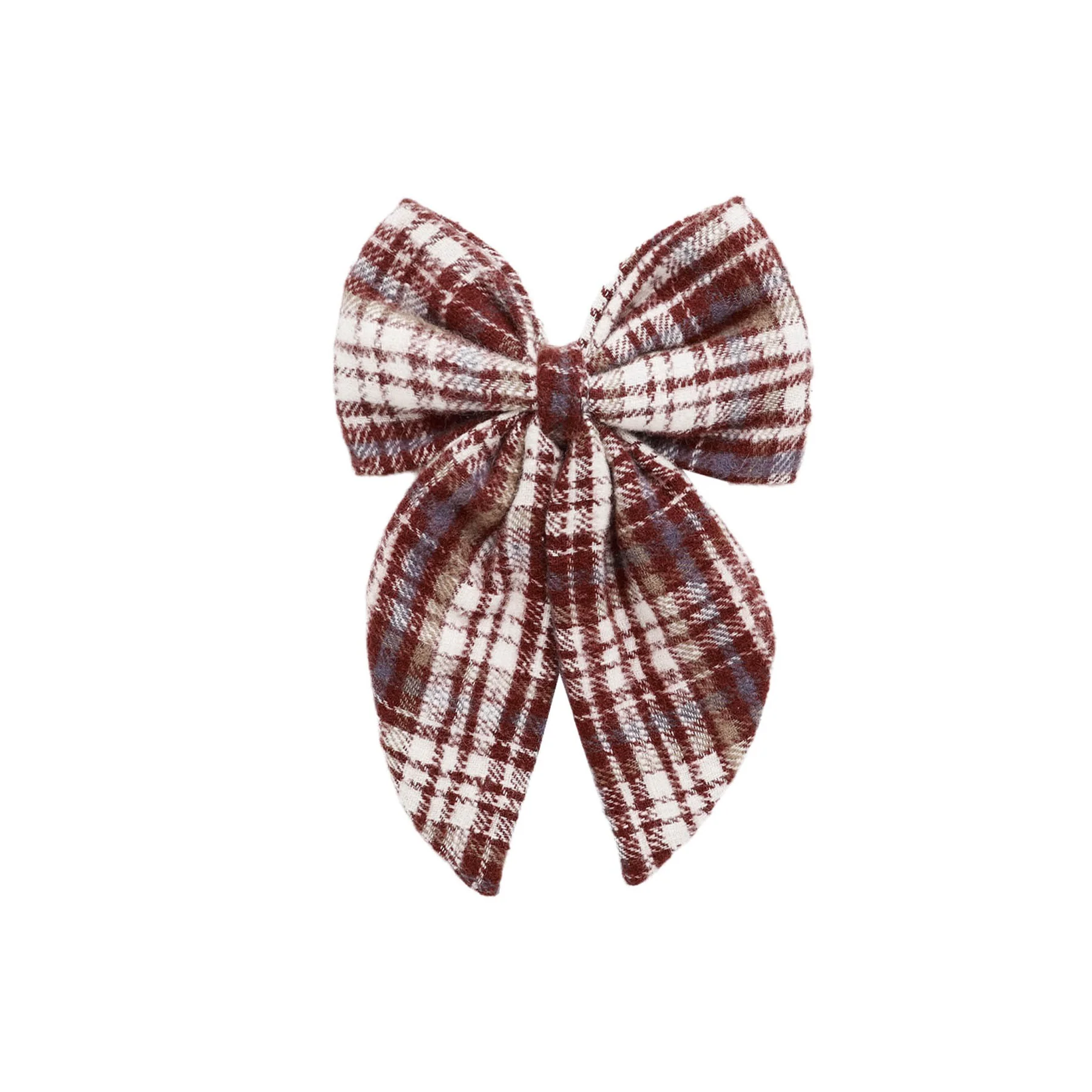 Oversized Bow - Burgundy Plaid