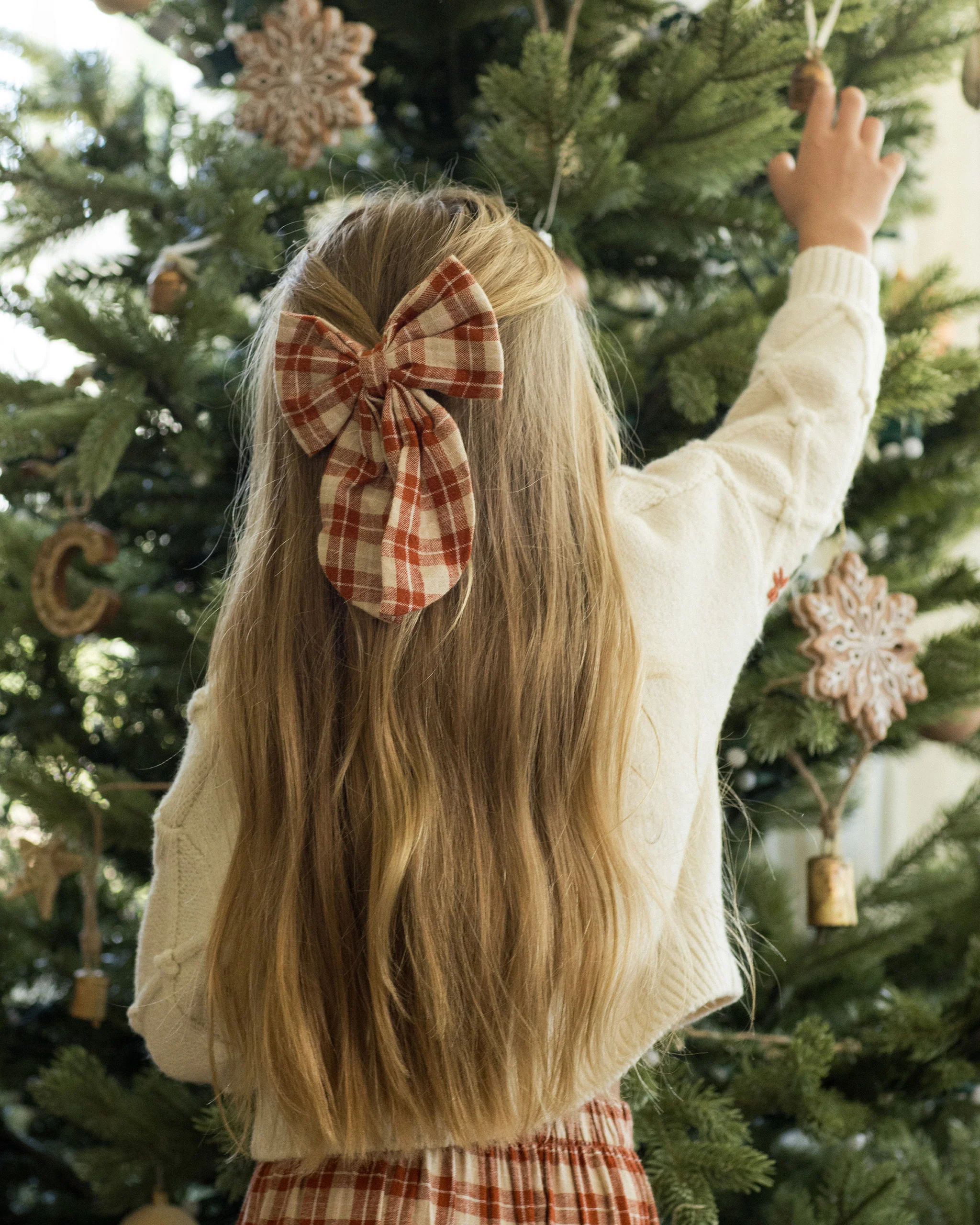Oversized Bow - Red Plaid - Image 3