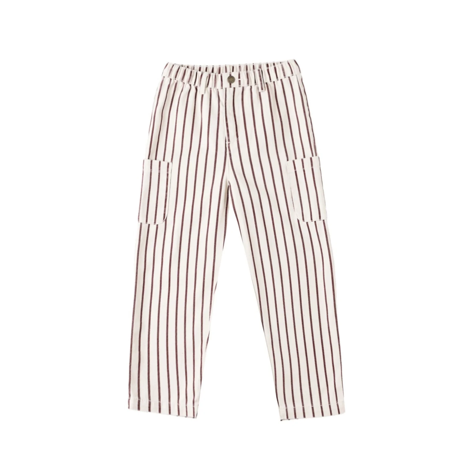 Relaxed Cargo Pant - Burgundy Pinstripe