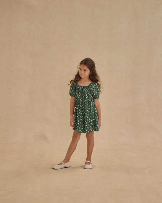 Sabrina Mini Dress - Green Ditsy - Image 6