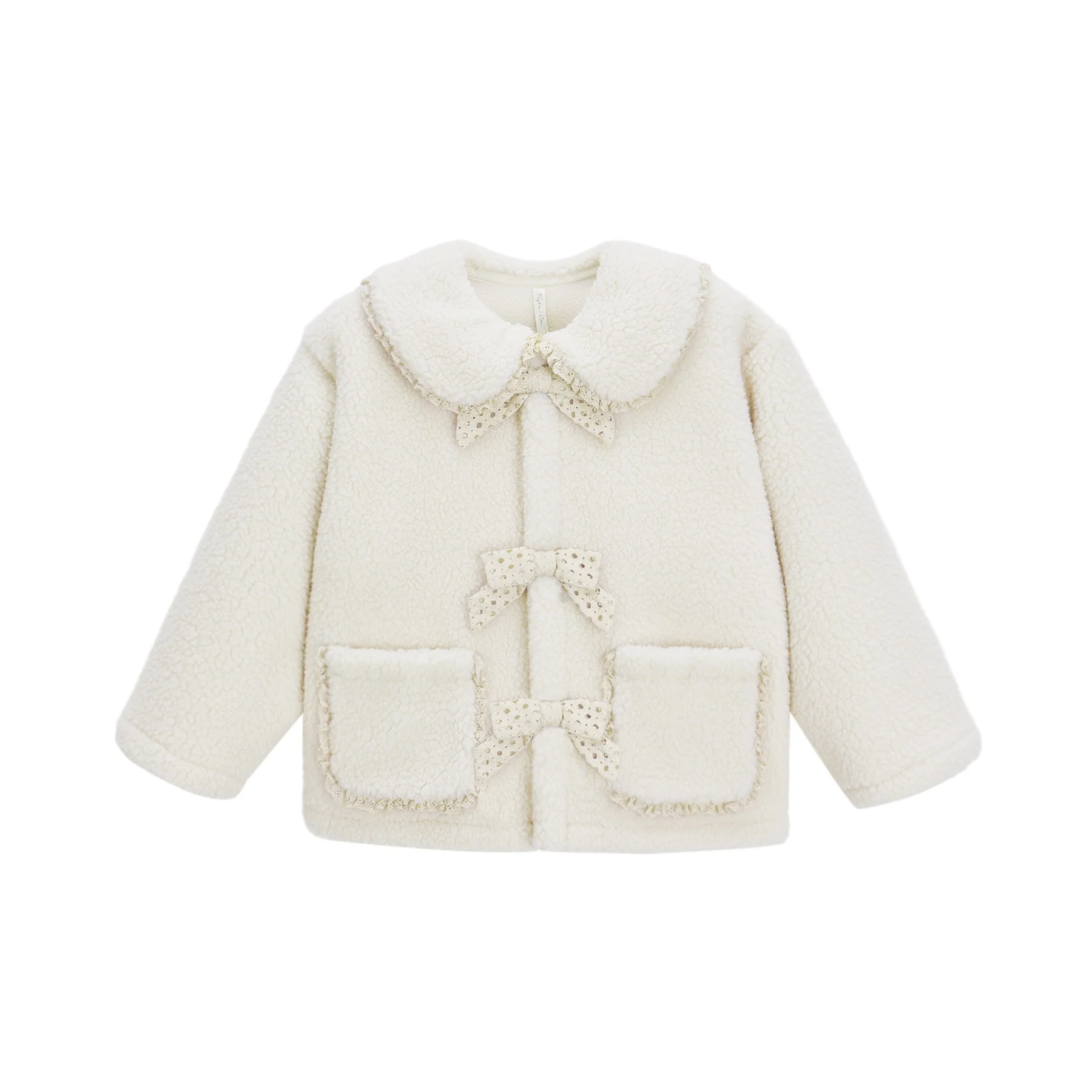 Shearling Collared Coat - Natural