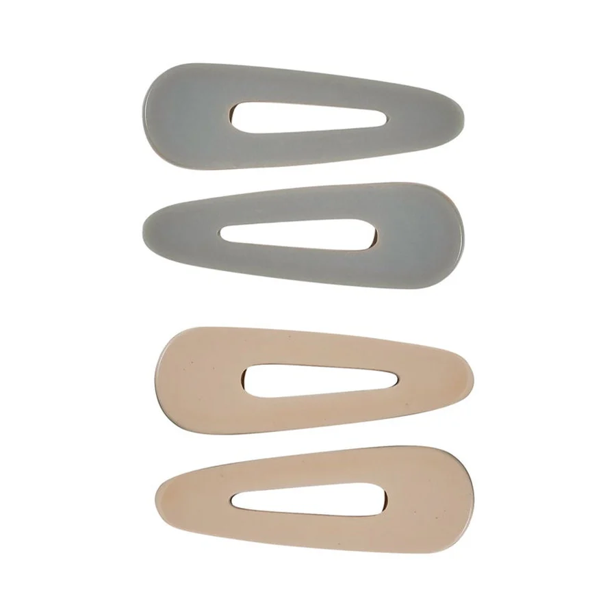 Rylee + Cru Slider Clip, Pack Of 4 - Dusty Blue, Rose