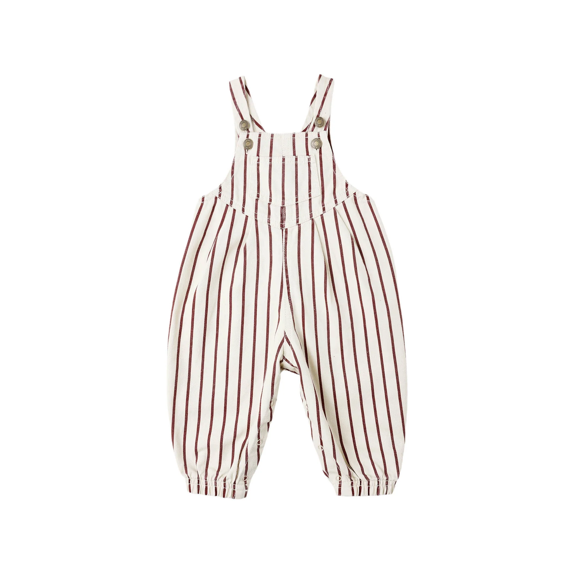 Vintage Overall - Burgundy Stripe