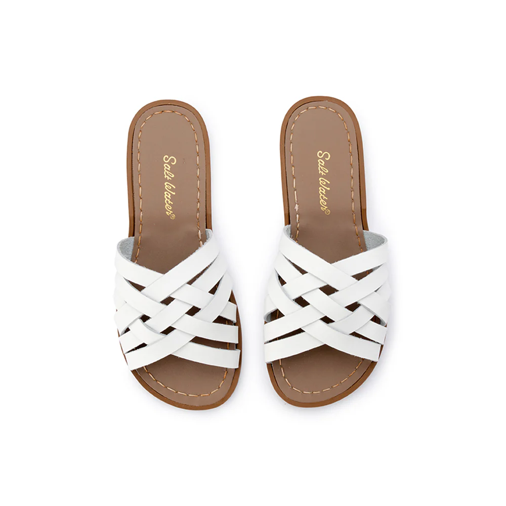Adults Retro Slides - White - Image 4
