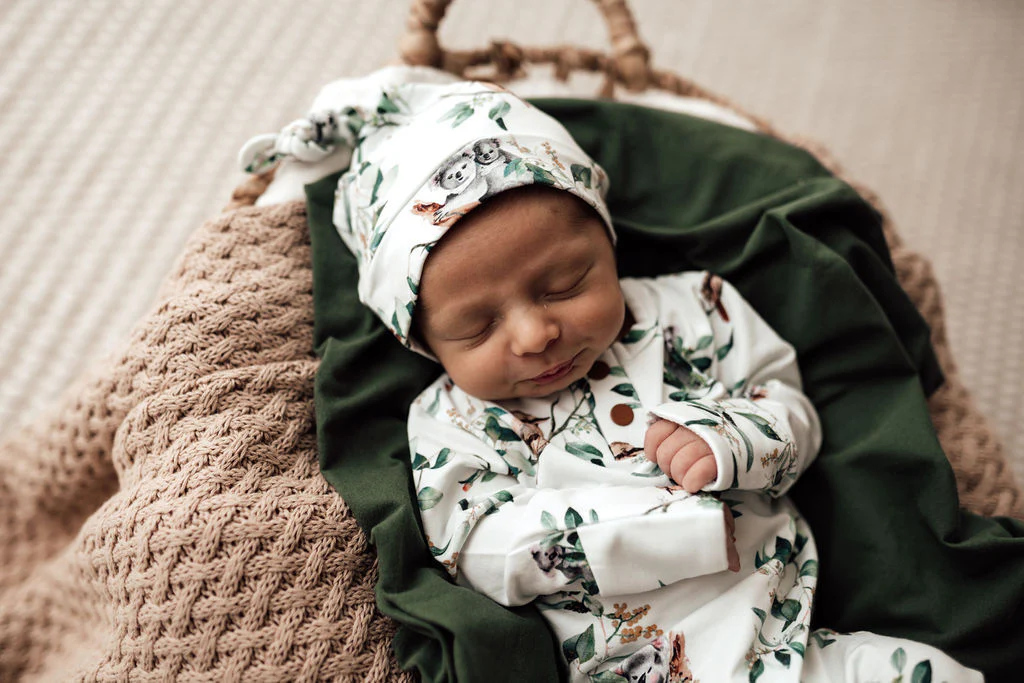 Snuggle Hunny Kids Knotted Beanie - Eucalypt - Image 2