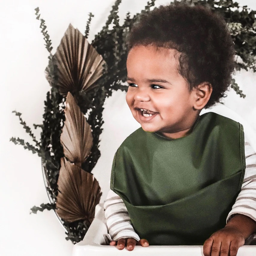 Snuggle Hunny Waterproof Bib - Olive