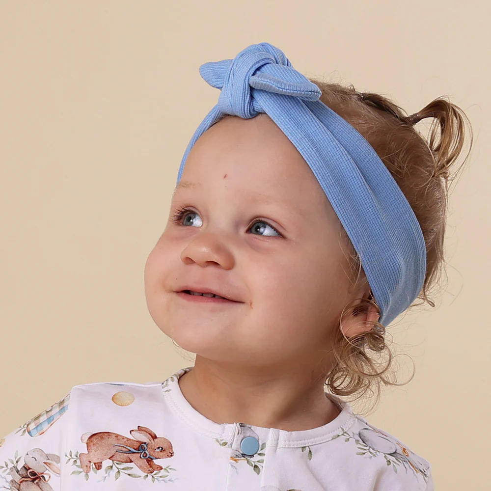 Bluebell Ribbed Organic Topknot - Image 3