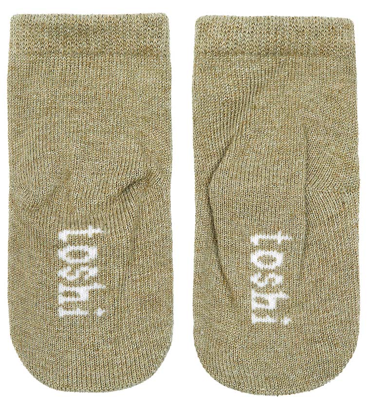 Toshi Organic Ankle Socks - Dreamtime / Olive - Image 2