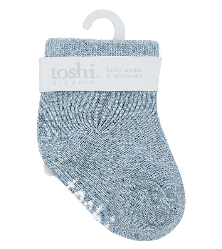 Toshi Organic Ankle Socks - Dreamtime / Storm - Image 4