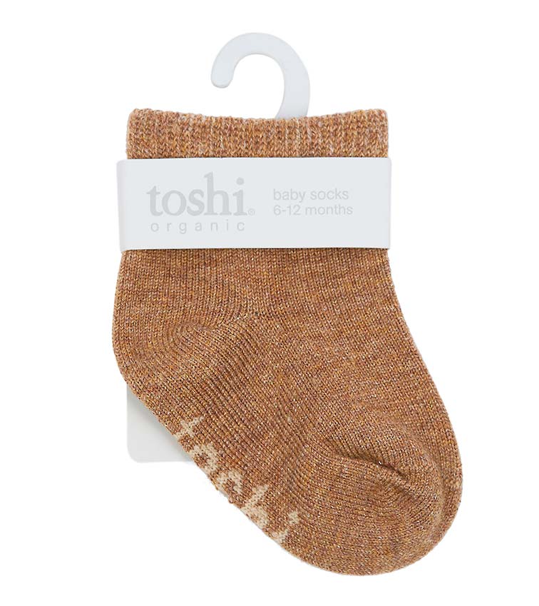 Toshi Organic Ankle Socks - Dreamtime / Walnut - Image 4