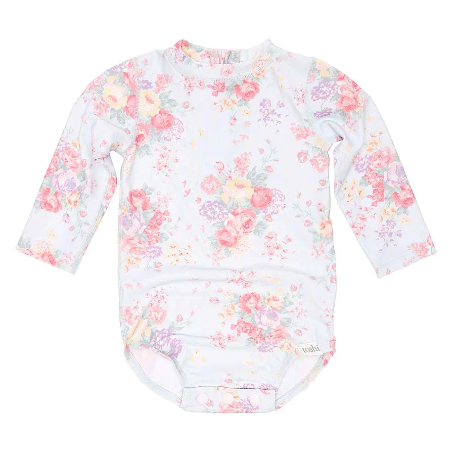 Toshi Swim Onesie Long Sleeve - Celeste