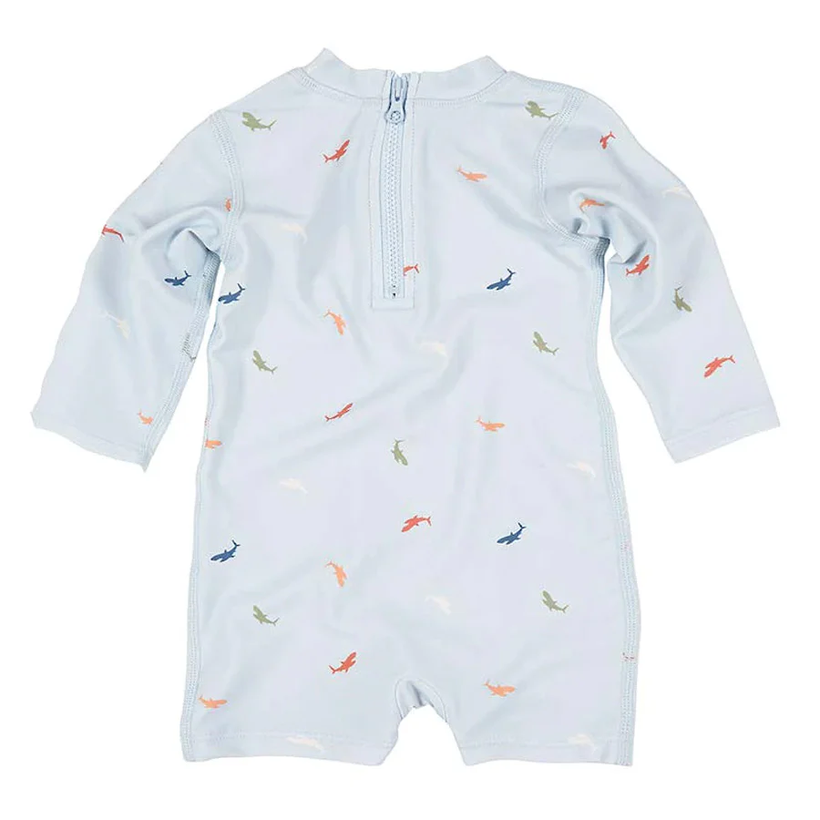 Toshi Swim Onesie Long Sleeve - Sharks - Image 2