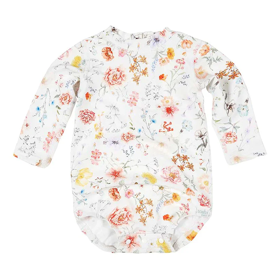 Toshi Swim Onesie Long Sleeve - Secret Garden Lilly