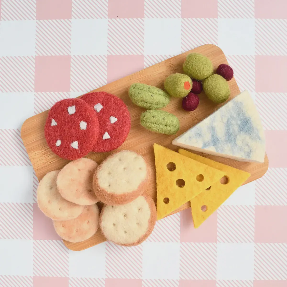 Felt Charcuterie Cheese Platter Play Food Set