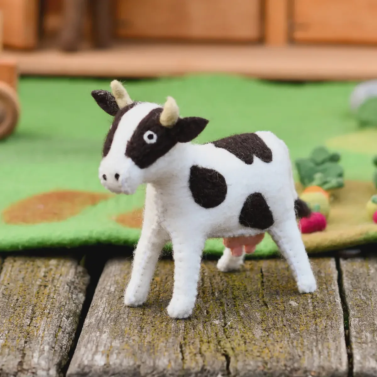Felt Cow Farm Animal Toy