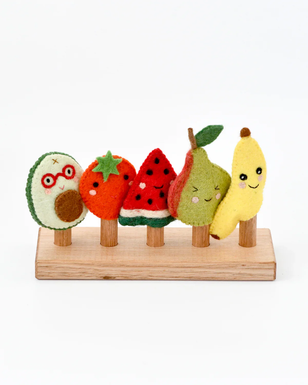 Felt Fruits Finger Puppets Set - Image 4