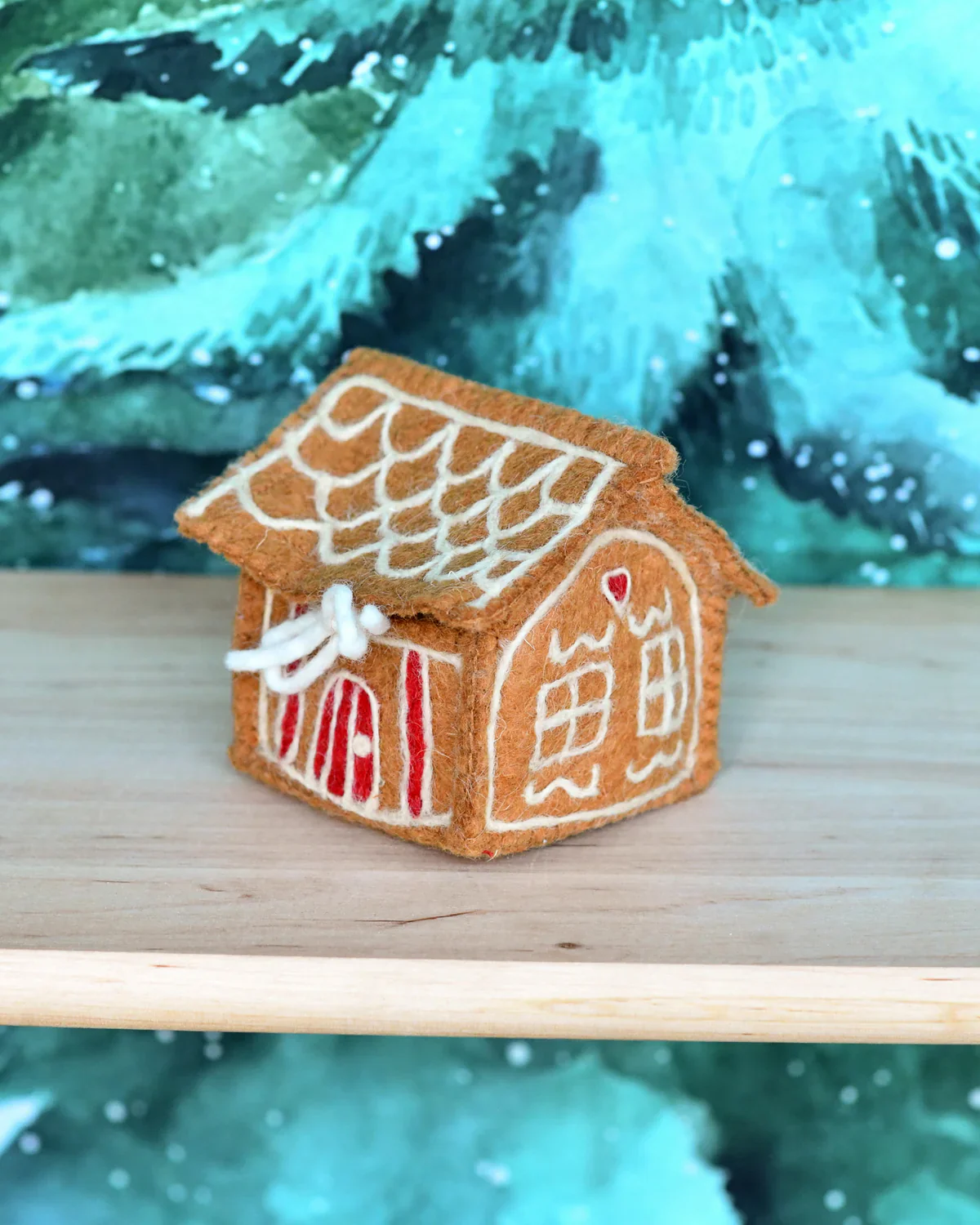 Felt Gingerbread House - Red Door - Image 2