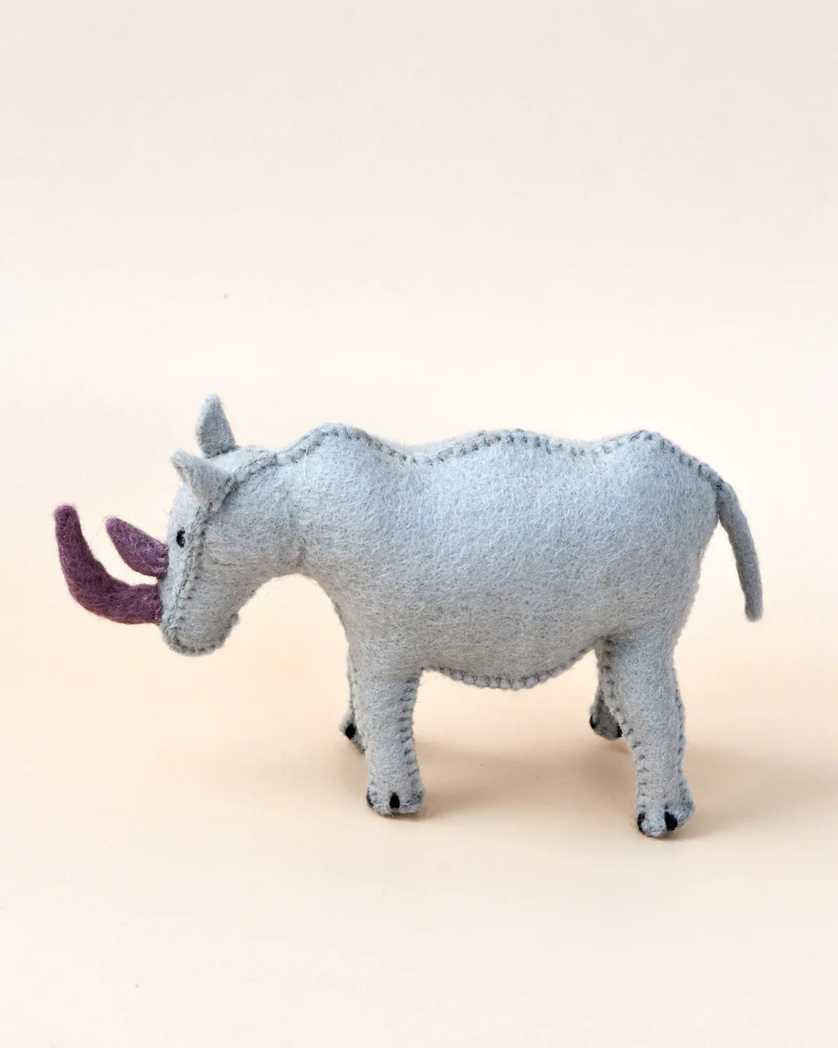 Felt Rhinoceros Soft Toy for Safari Play - Image 3