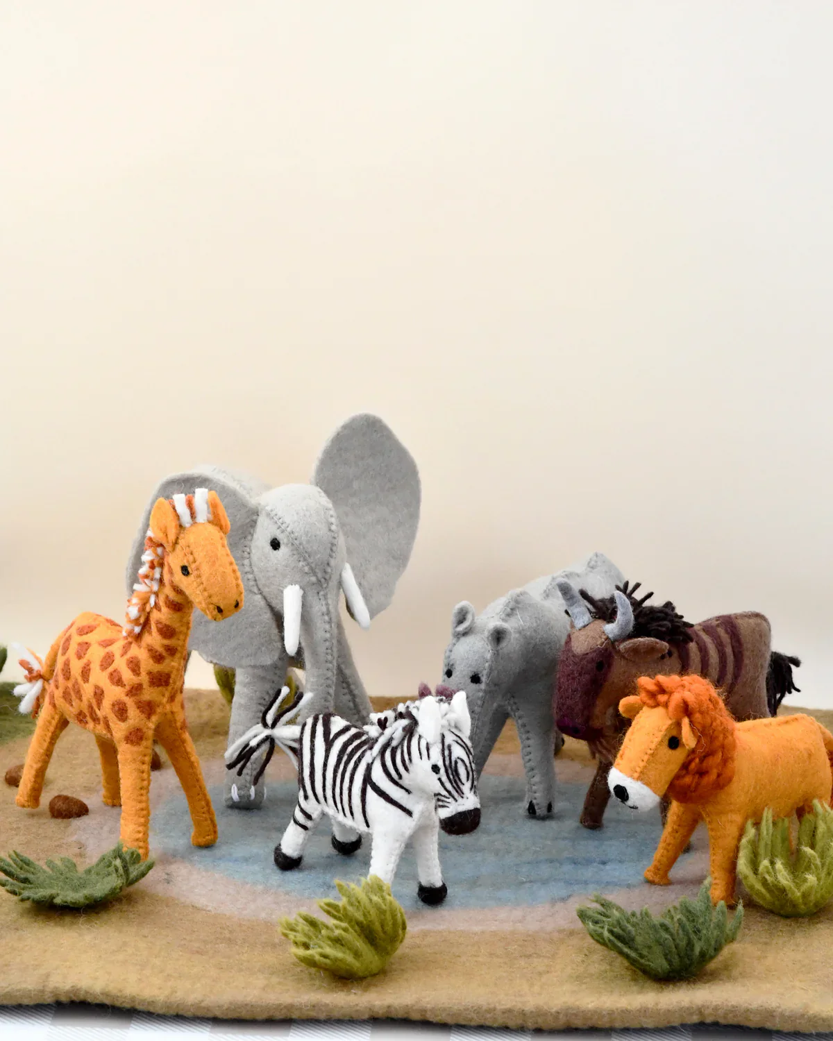Felt Safari Animal Toys - Set of 6 - Image 3