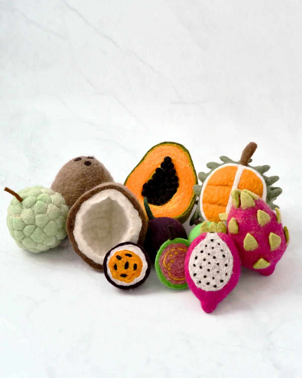 Felt Tropical Fruits Play Food Set - 11 Pieces - Image 2