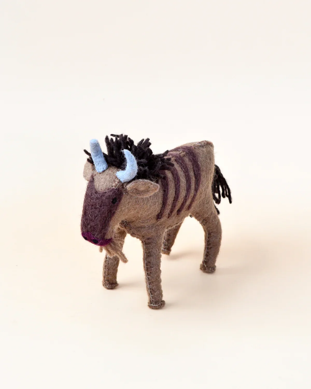 Felt Wildebeest Soft Toy for Safari Play - Image 3