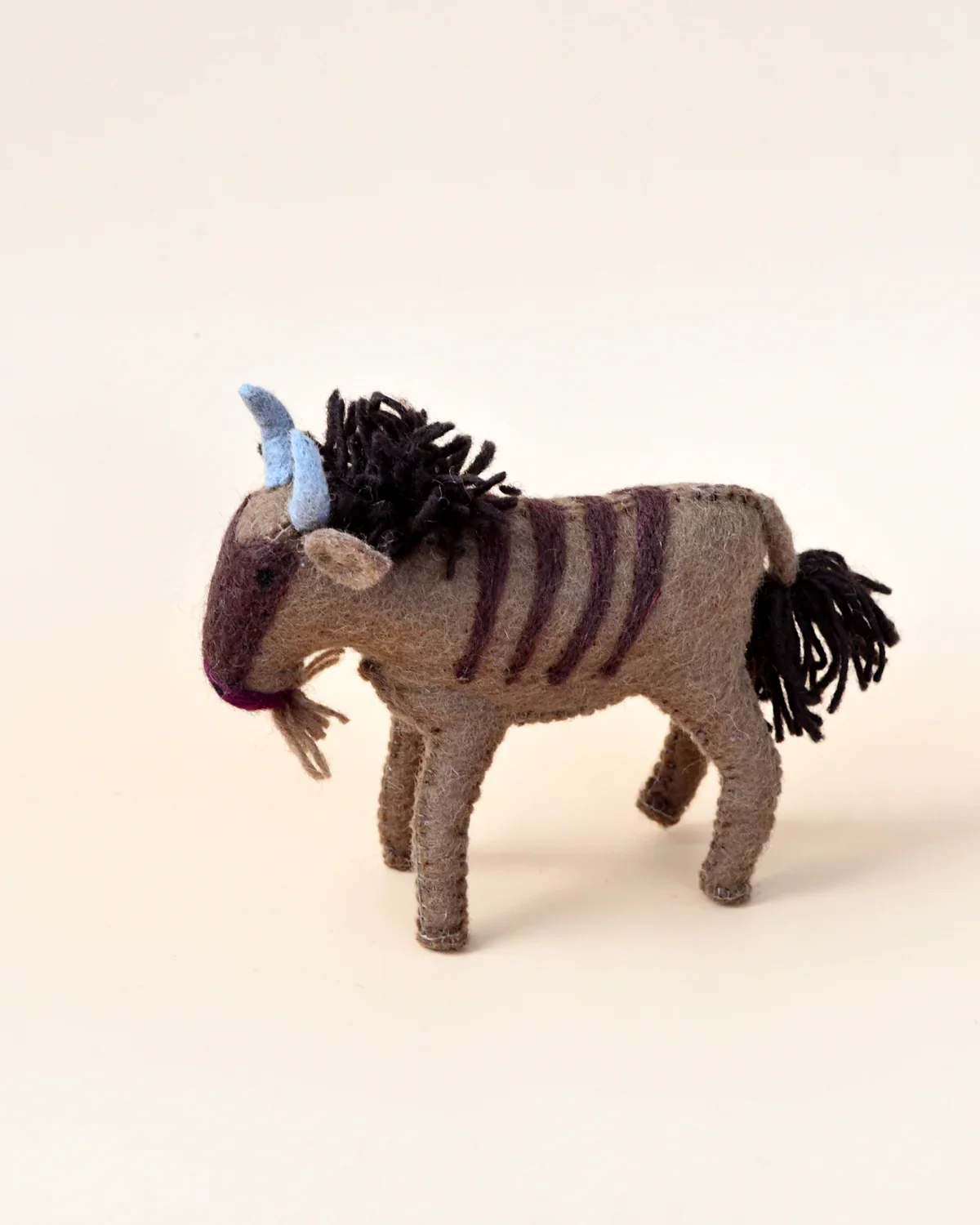 Felt Wildebeest Soft Toy for Safari Play - Image 4