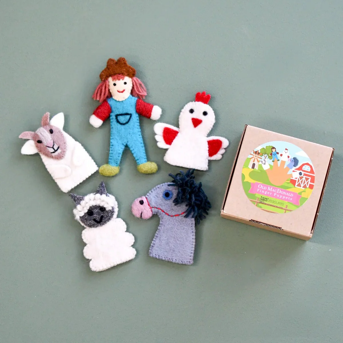Finger Puppet Set - Old Macdonald Farm Animals B