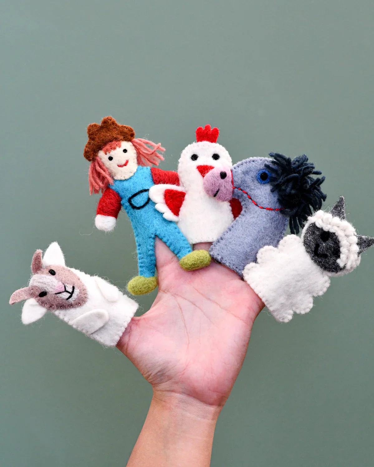 Finger Puppet Set - Old Macdonald Farm Animals B - Image 2
