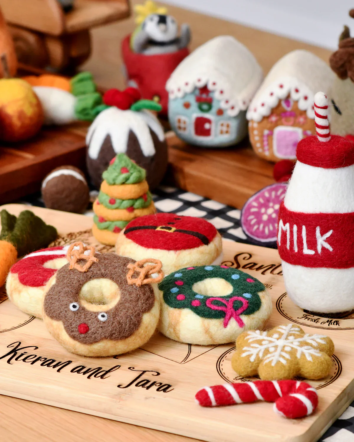 Magical Christmas Play Food Set - Santas Milk and 4 Christmas Donuts - Image 3