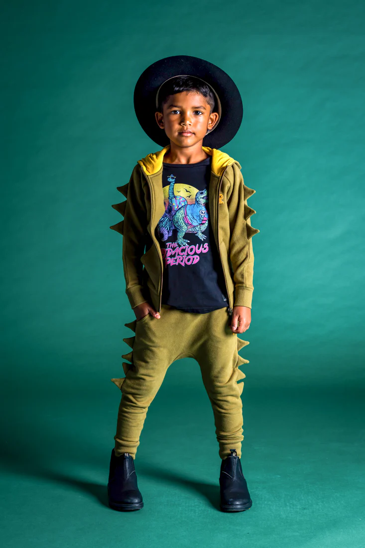 Rock Your Baby Khaki Dino Hoodie - Image 2