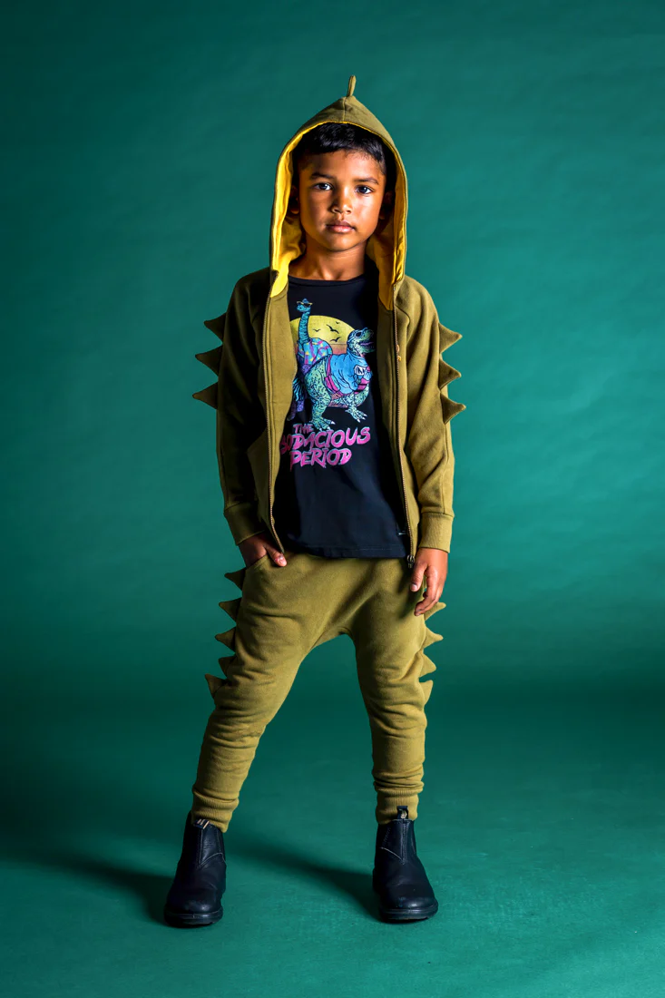 Rock Your Baby Khaki Dino Hoodie - Image 3