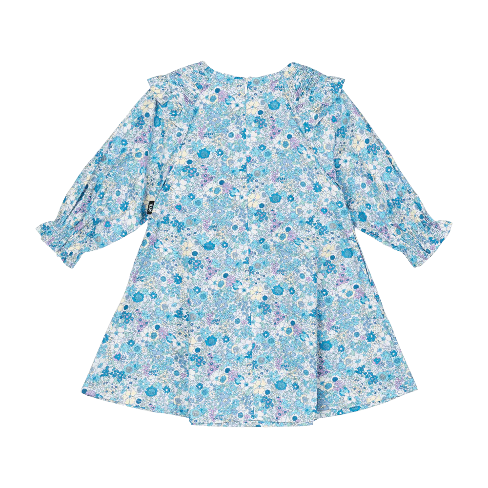 Rock Your Baby Blue Floral Shirred Dress - Image 2