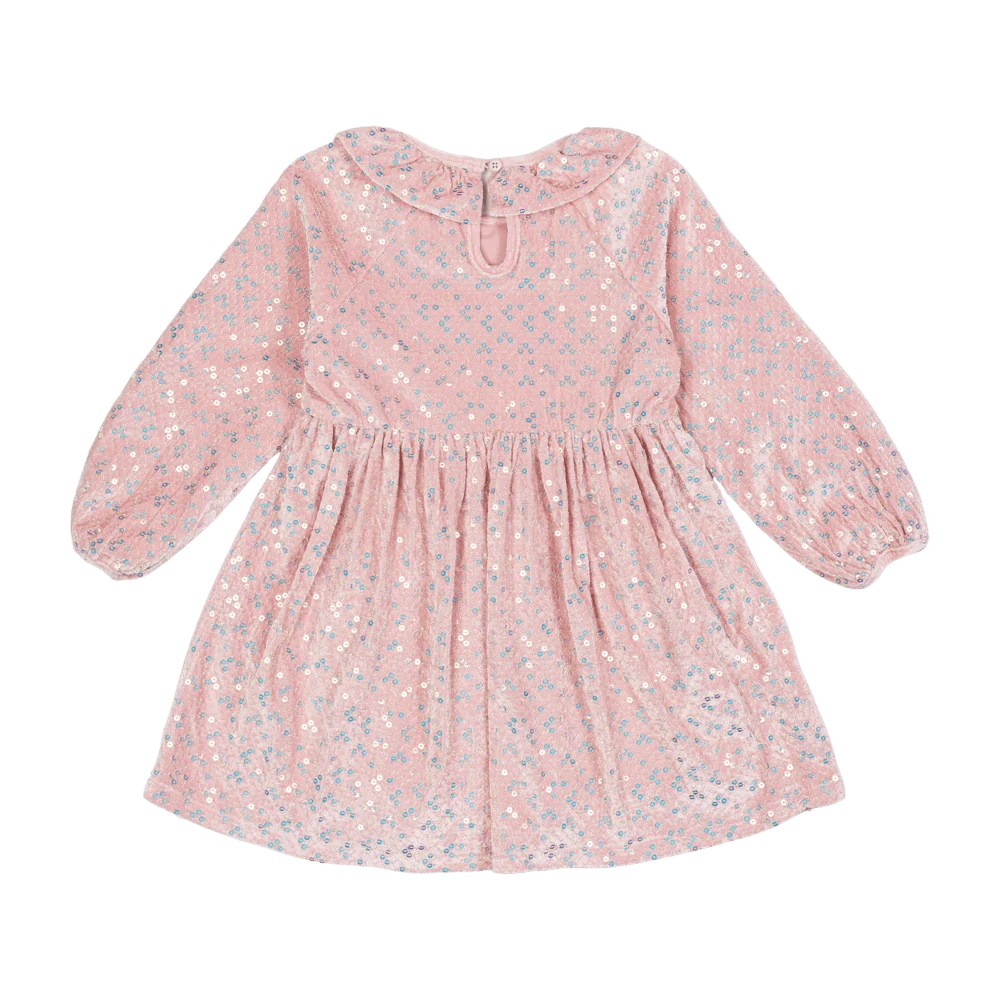 Rock Your Baby Pink Velvet Sequin Dress - Image 2