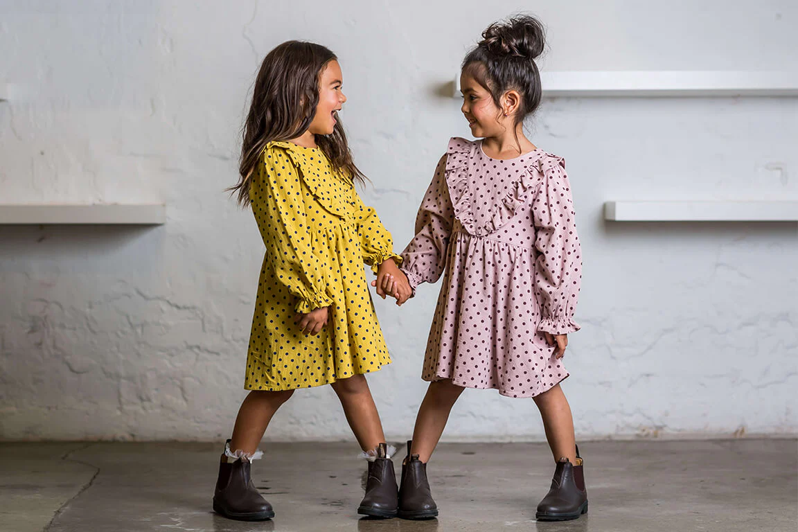 Rock Your Baby Mustard Dot Dress - Image 5