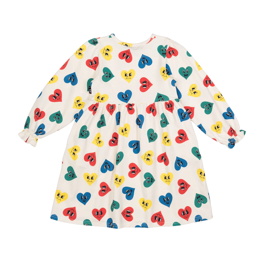 Rock Your Baby Happy Hearts Long Sleeve Dress - Image 3