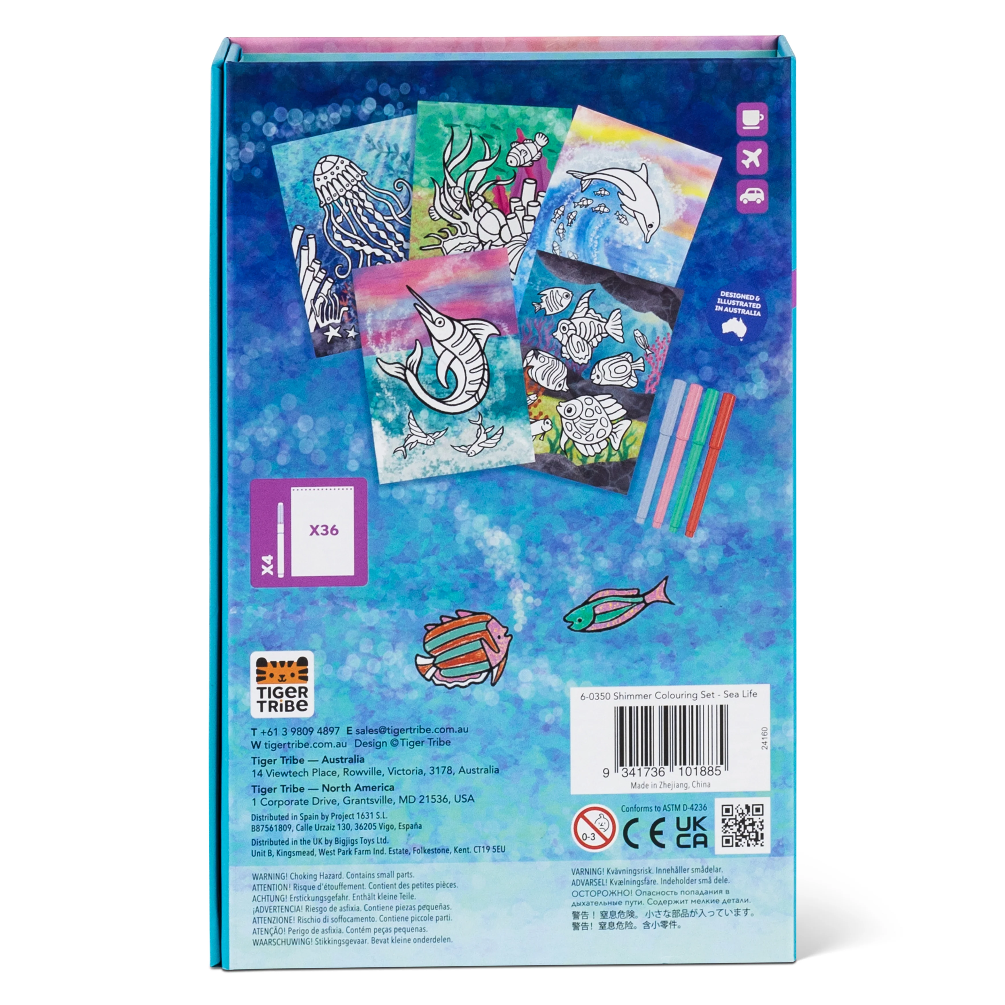 Shimmer Colouring Set - Sea Life - Image 6