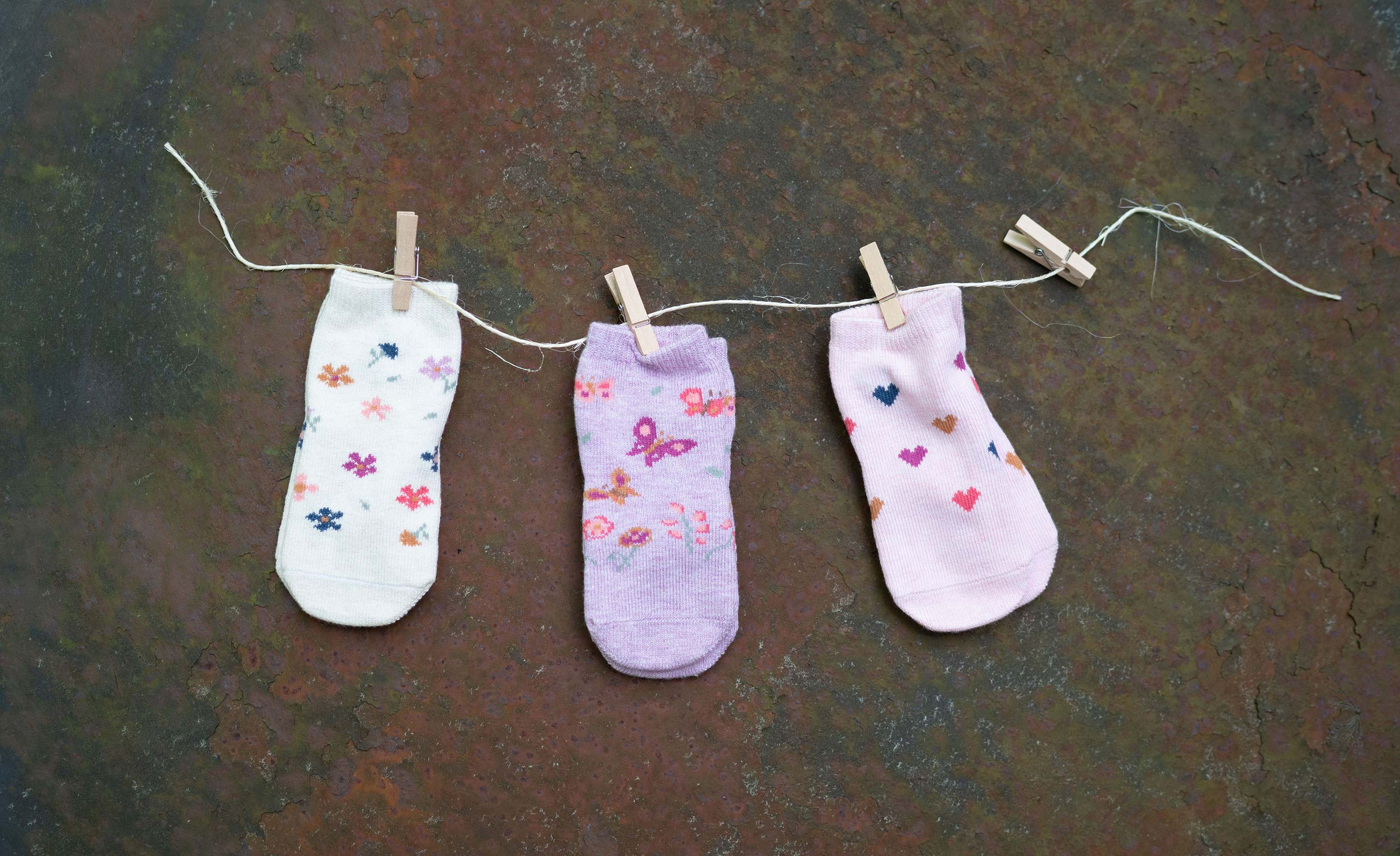 Organic Ankle Jacquard Socks - Wild Flowers - Image 2