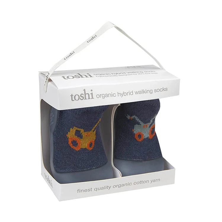 Toshi Organic Hybrid Walking Socks - Jacquard / Earthmover - Image 3
