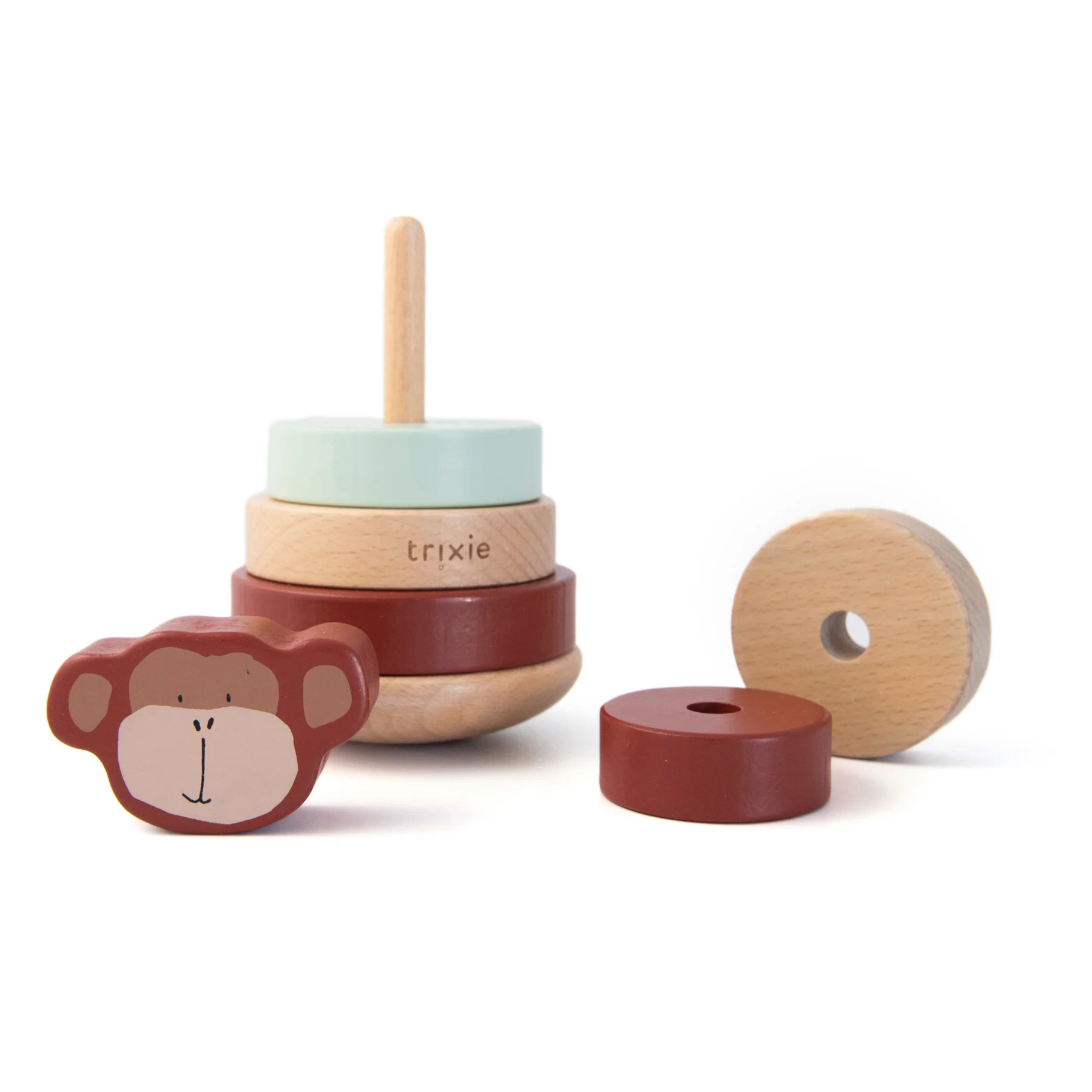 Wooden Stacking Toy - Mr. Monkey - Image 2