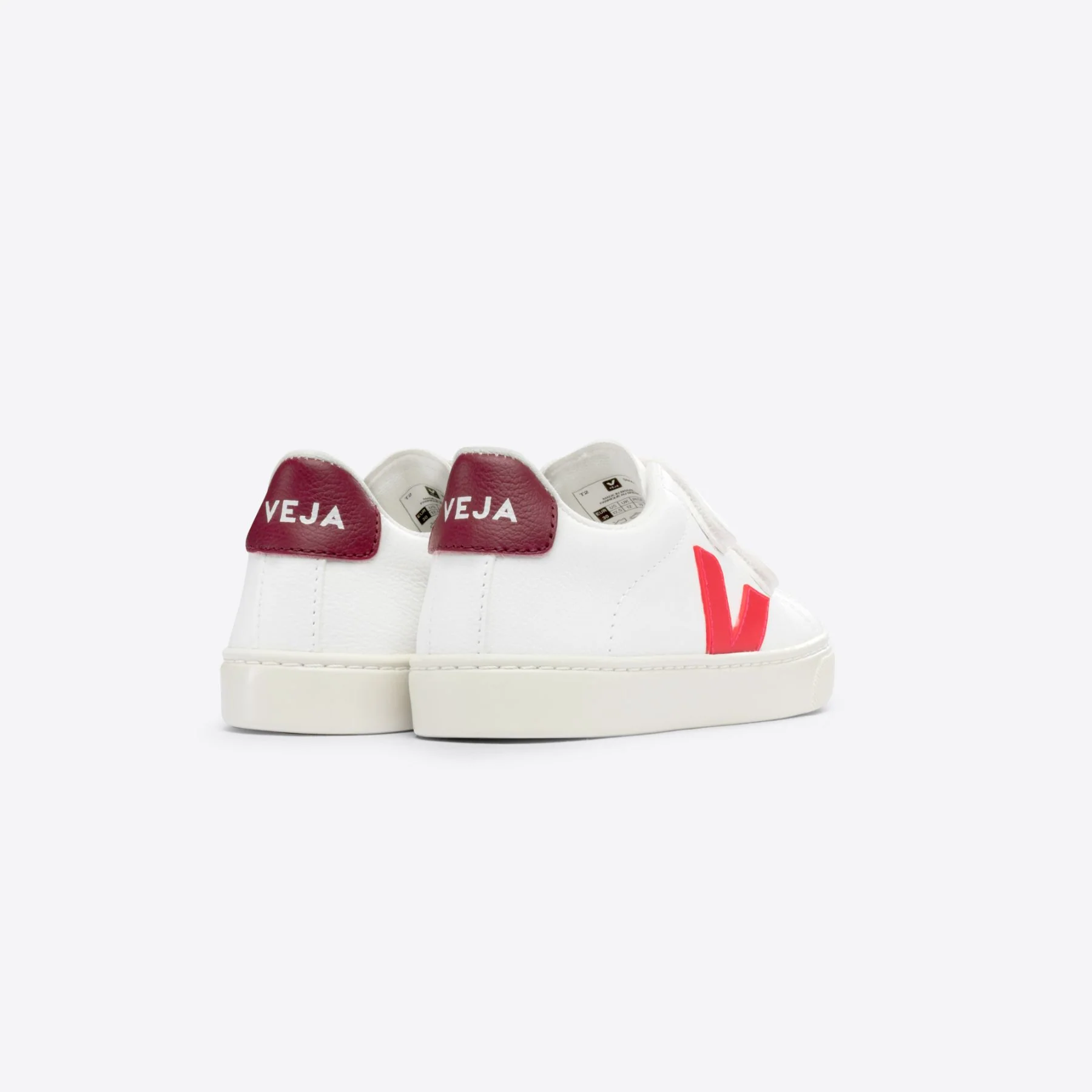 Esplar Velcro Leather - Extra White/Rose Fluo/Marsala - Image 3