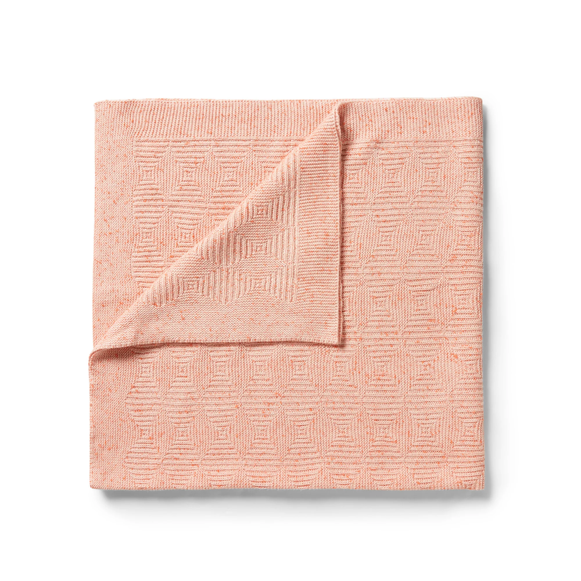 Knitted Jacquard Blanket - Silver Peony Fleck - Image 2